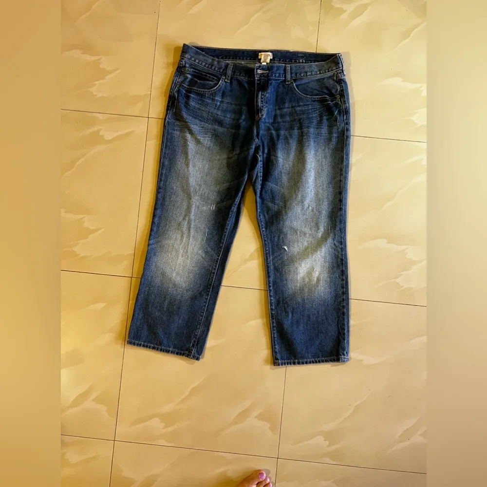 Gap size 18 /34 slim boyfriend women’s  jeans medium Brinkley wash light blue - Image 16