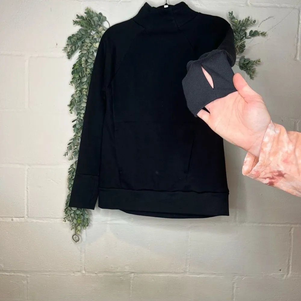 | women black athletic cowl neck pullover - Image 5