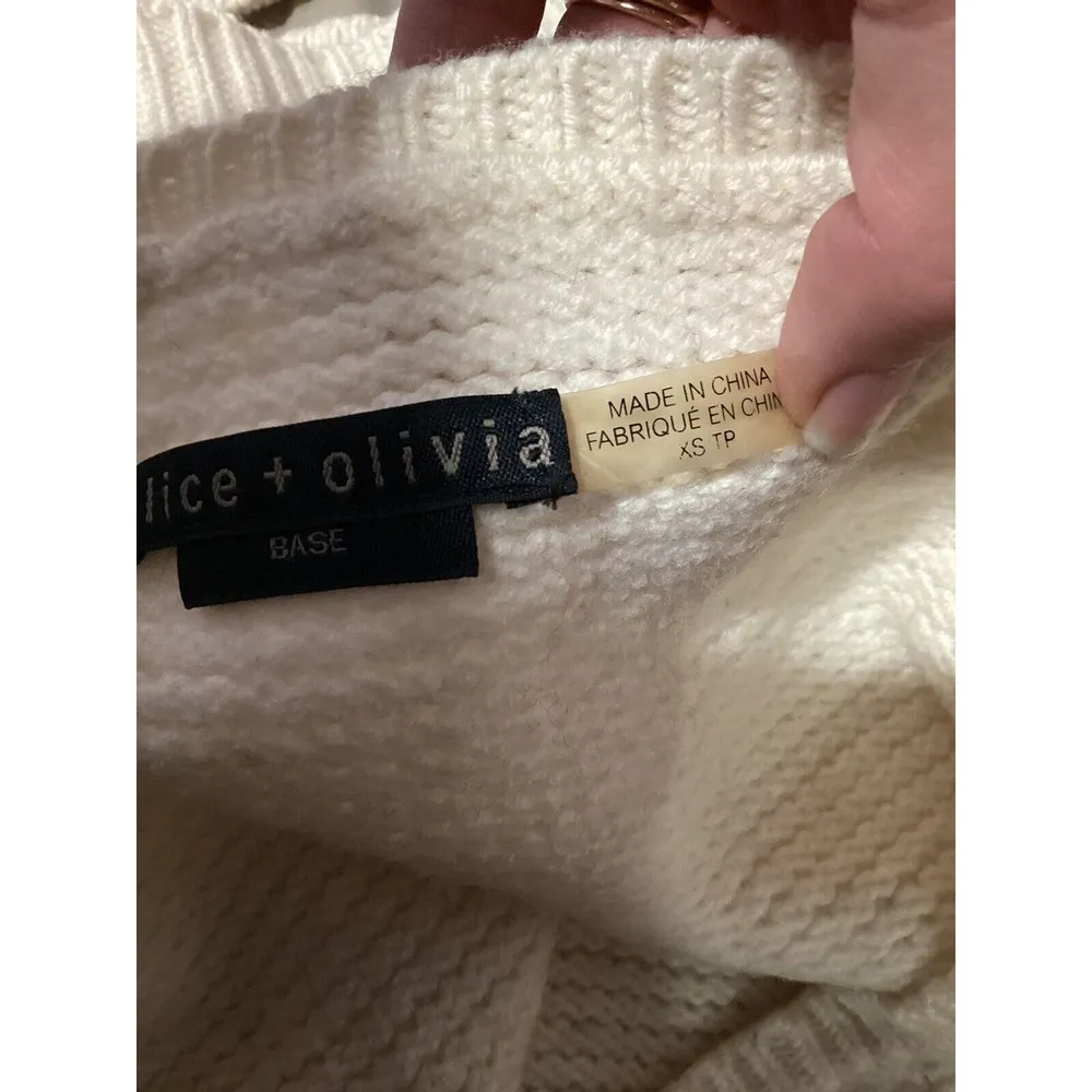 Alice + Olivia  Ribbed Knit Wool Pullover Sweater Size XS - Image 6
