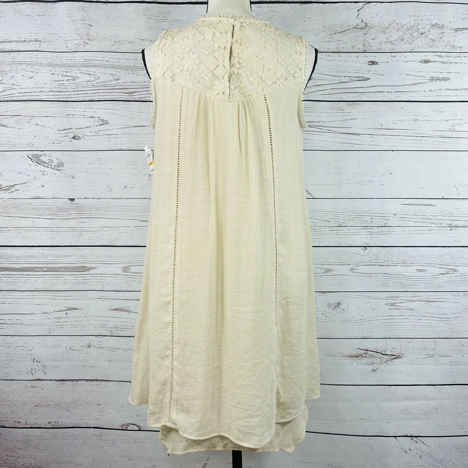 Style & Co Small Dress Sleeveless Handkerchief Hem Lined Round Neckline Keyhole - Image 5