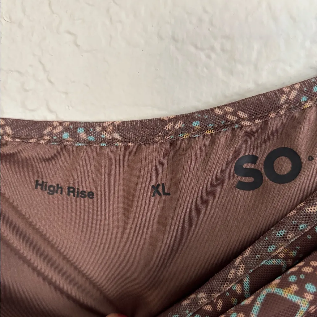 SO Geometric Patterned Mini Skirt - Brown - Image 5