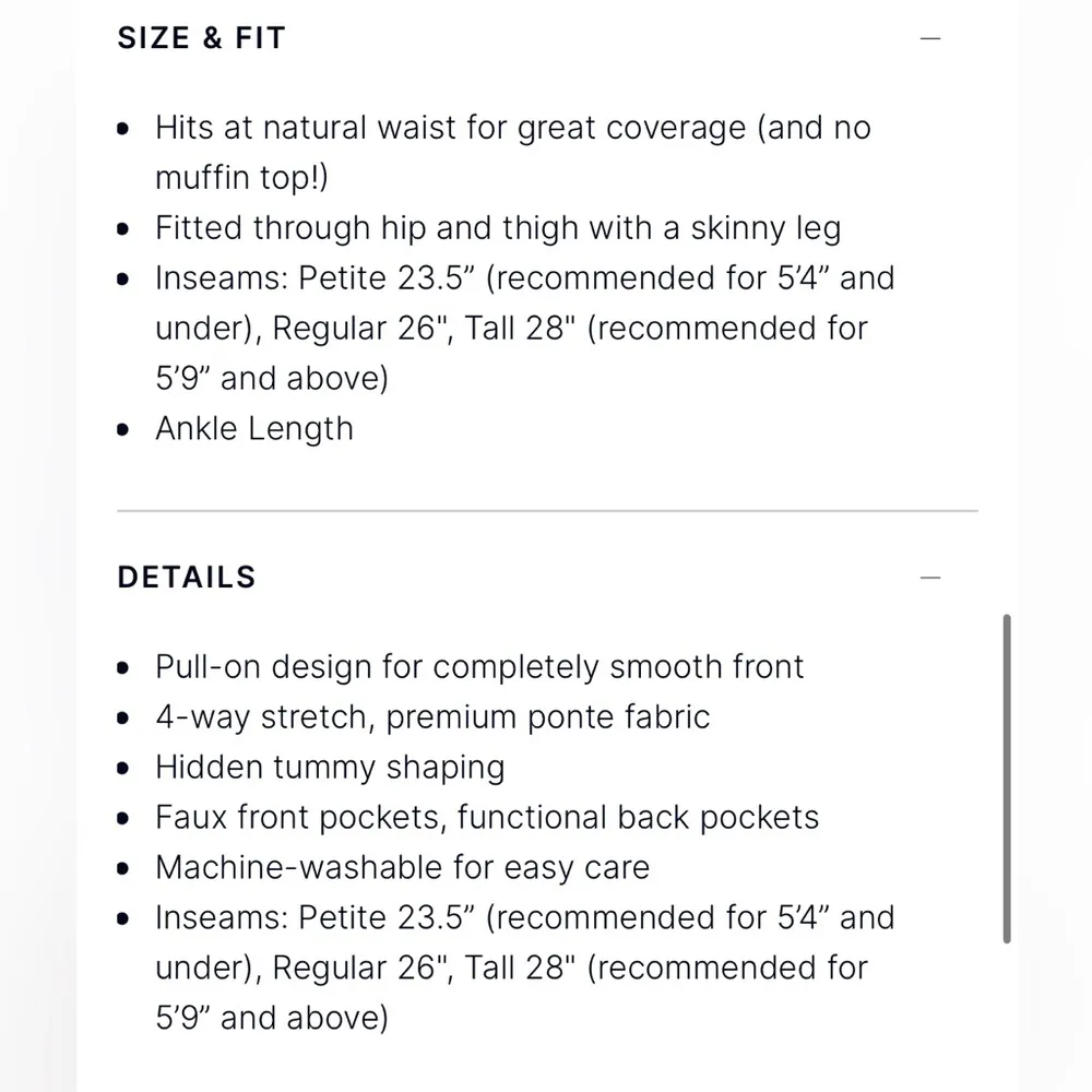 Spanx The Perfect Pant, Ankle 4-Pocket Navy XL - Image 15