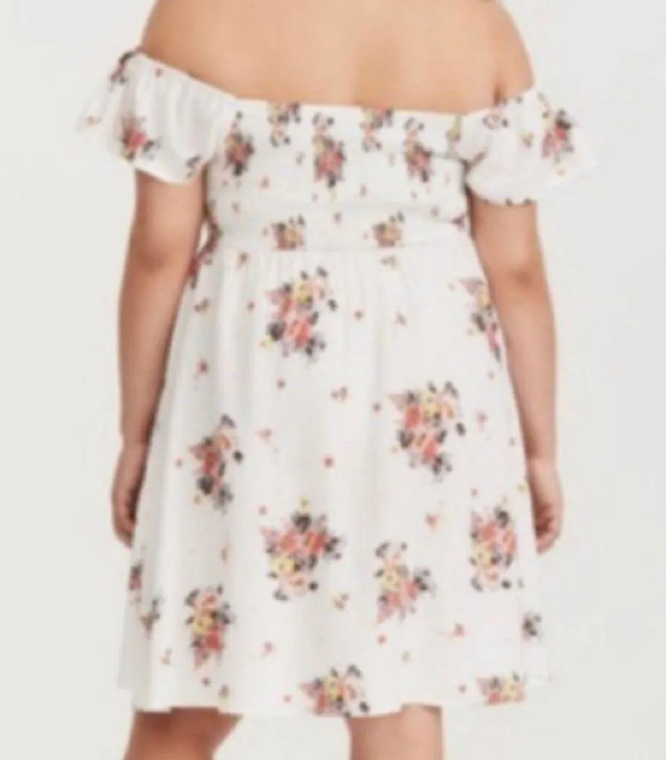 Torrid Smocked Floral Dress - Image 3