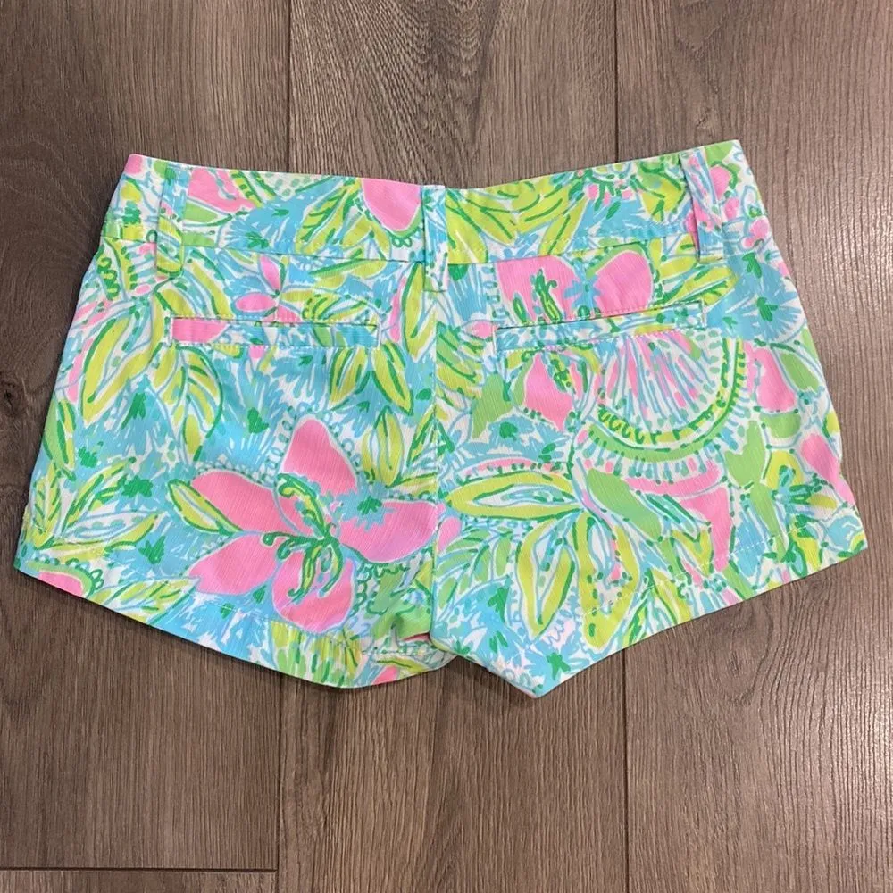 Lilly‎ Pulitzer 2.5” The Walsh Short Coconut Jungle Multicolor Cotton Shorts 00 - Image 3
