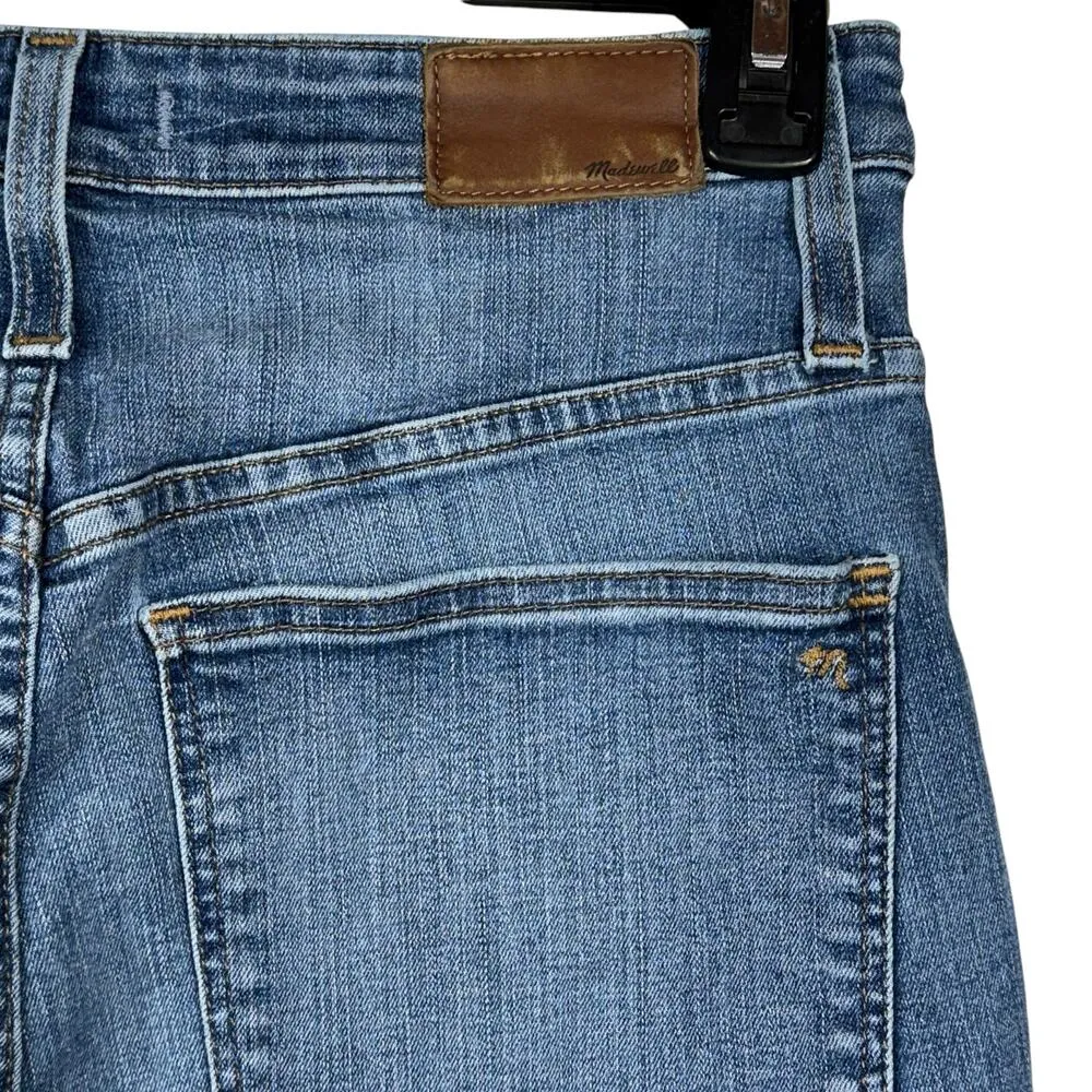 Madewell SZ 30TL TALL Curvy Hi-Rise Skinny Jeans Distressed Stretch Zip-Fly Blue - Image 9