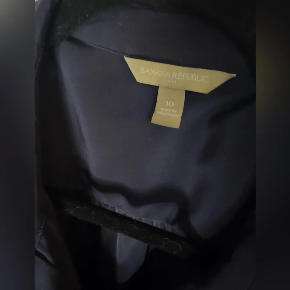 Banana Republic Shirt Dress in Navy- missing belt size 10 - Image 5