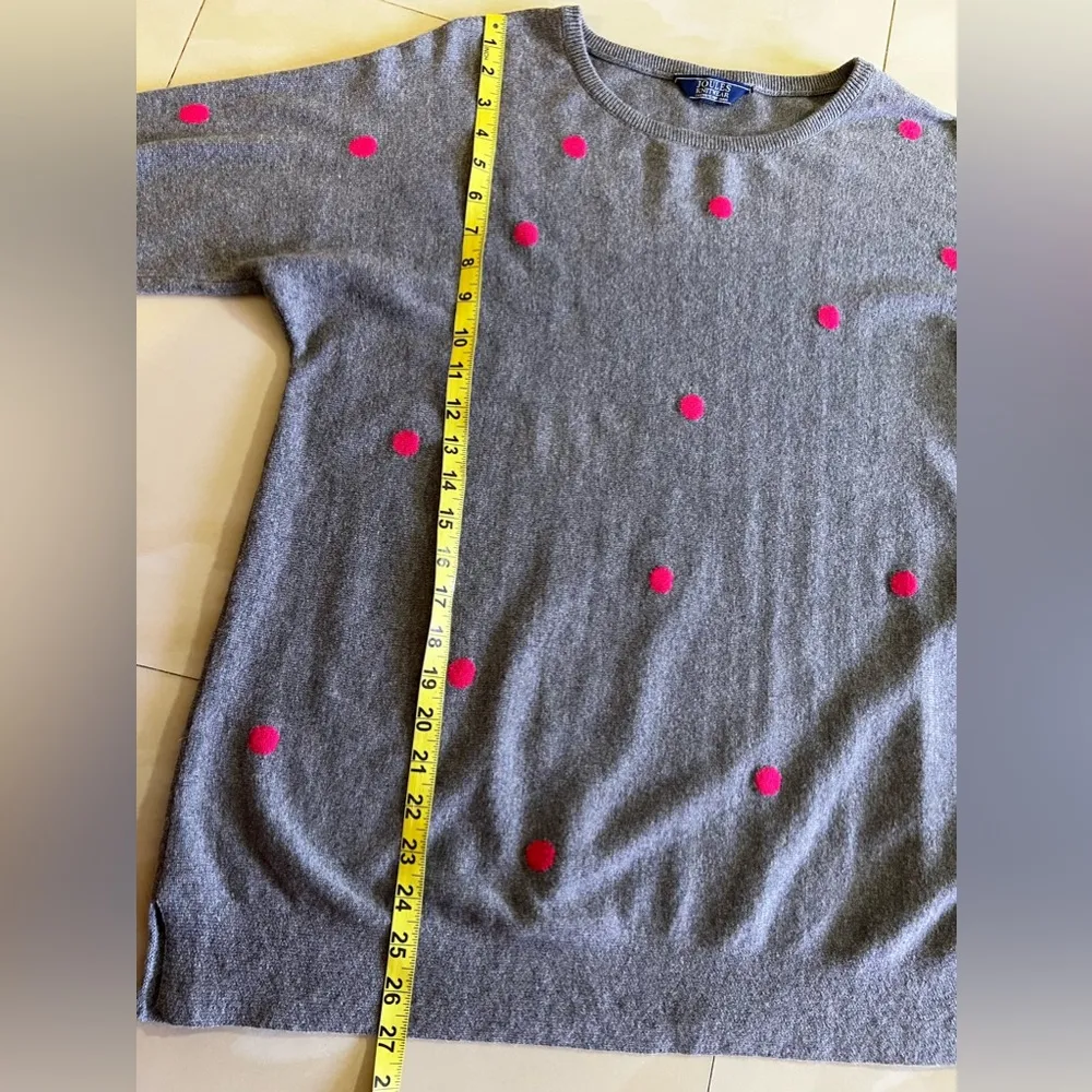 Joules Knitwear Crafted from Finest Yarns gray pink dots cotton polyester wool Blue Size undefined - Image 8