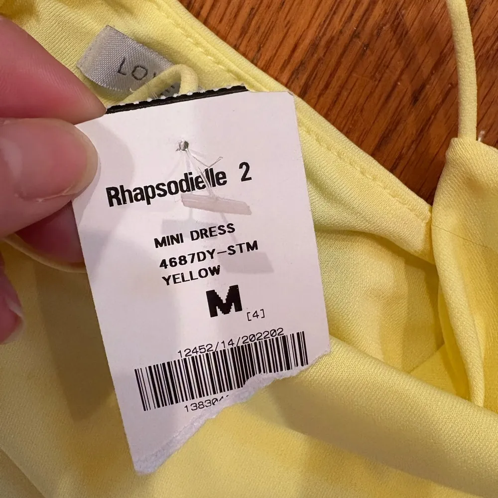 NWT Love Tree Pale Yellow Mini Dress - Image 3