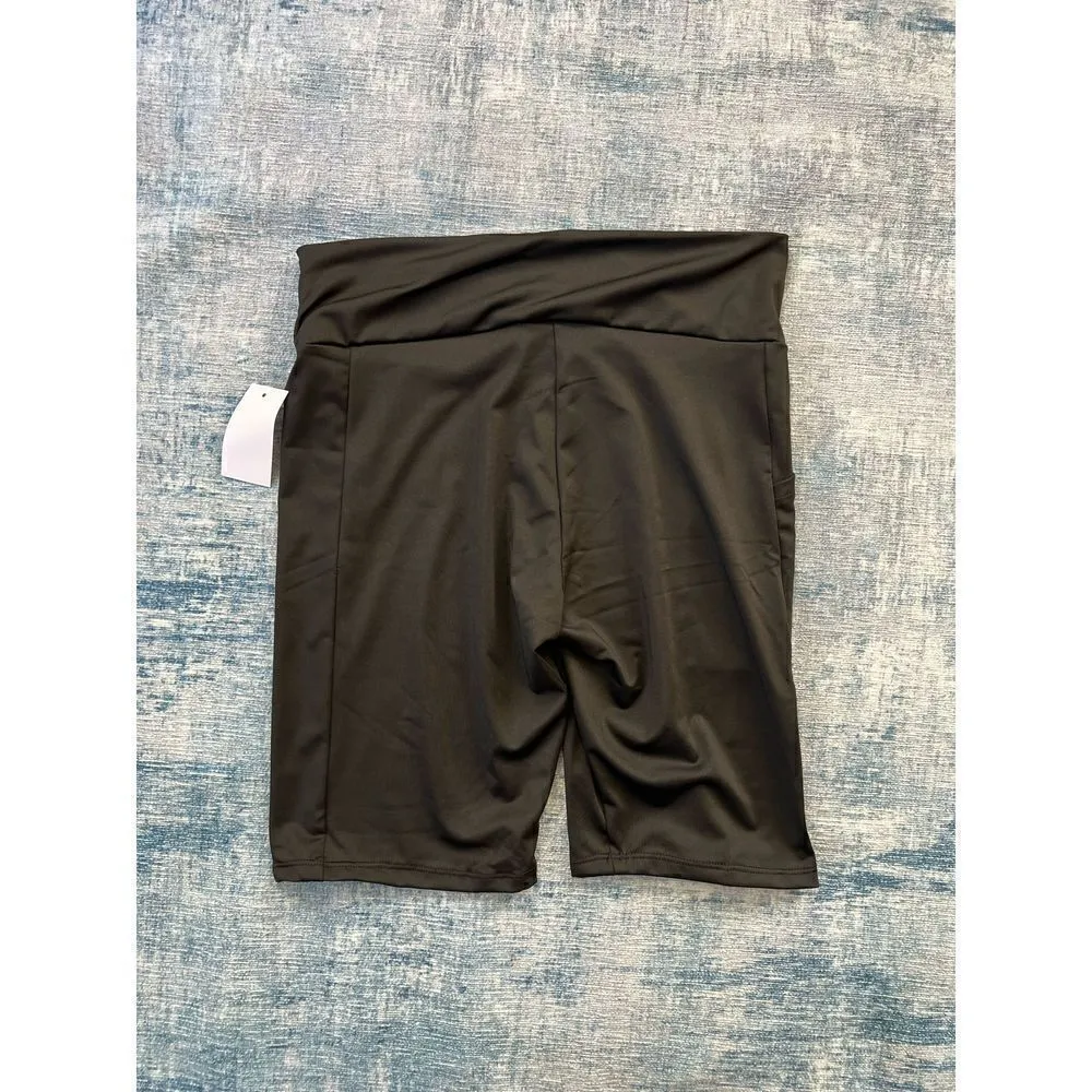 NWT! YMI Black Tight Athletic Shorts with Pocket Large - Image 2