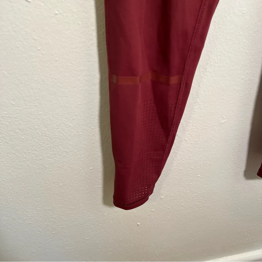 Lilybod Revolve Leggings Dark Red Crimson S - Image 5