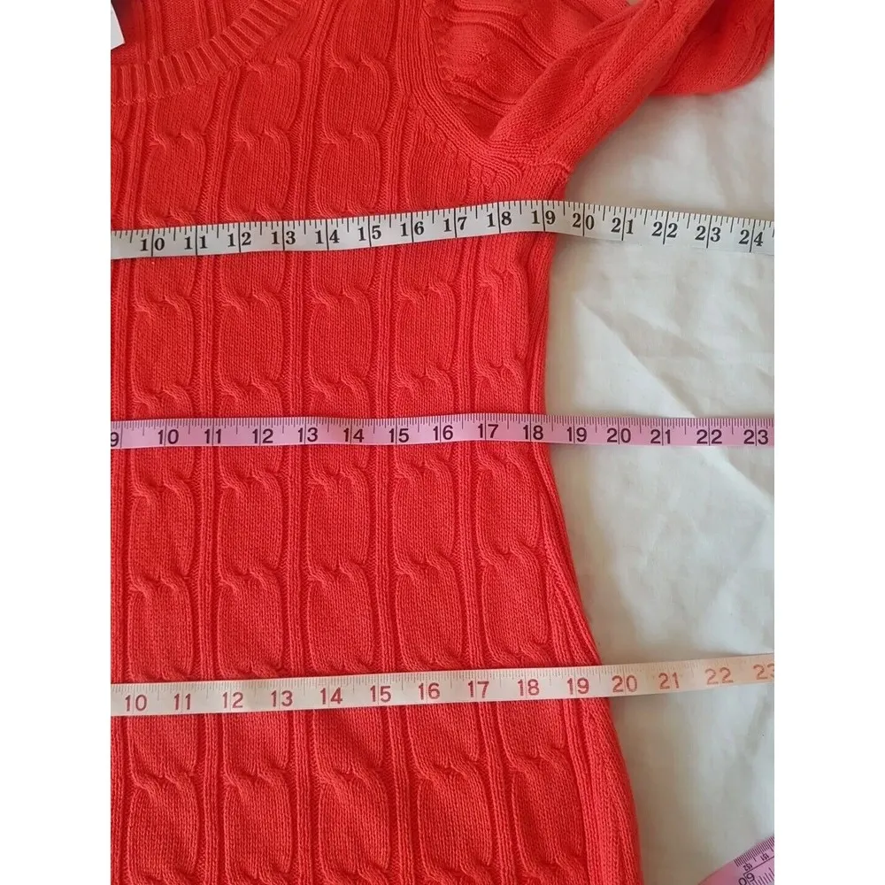 Liz Claiborne Womens  Sweater Size Large Ribbed Cable Knit Round Neckline NWT - Image 10