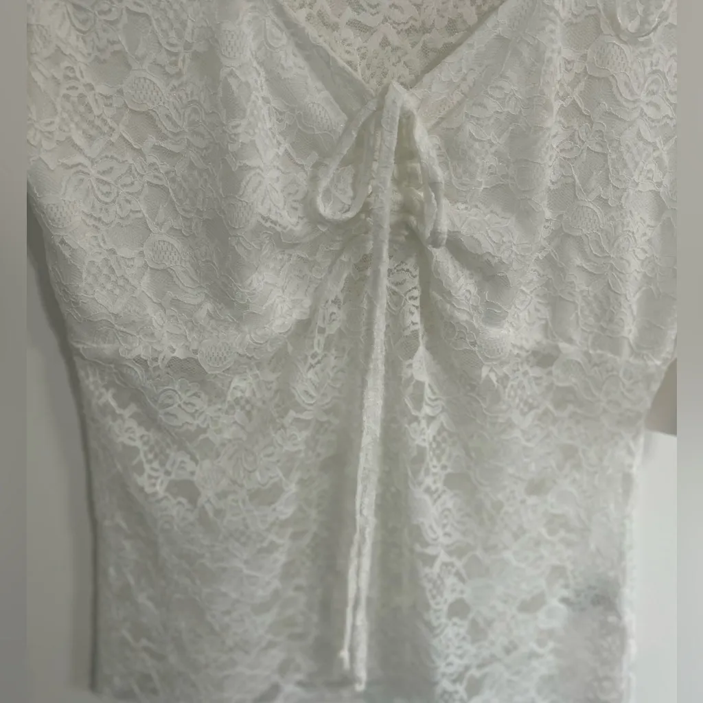 Wild Love white lace blouse. Size L. New with tag. Size L - Image 3