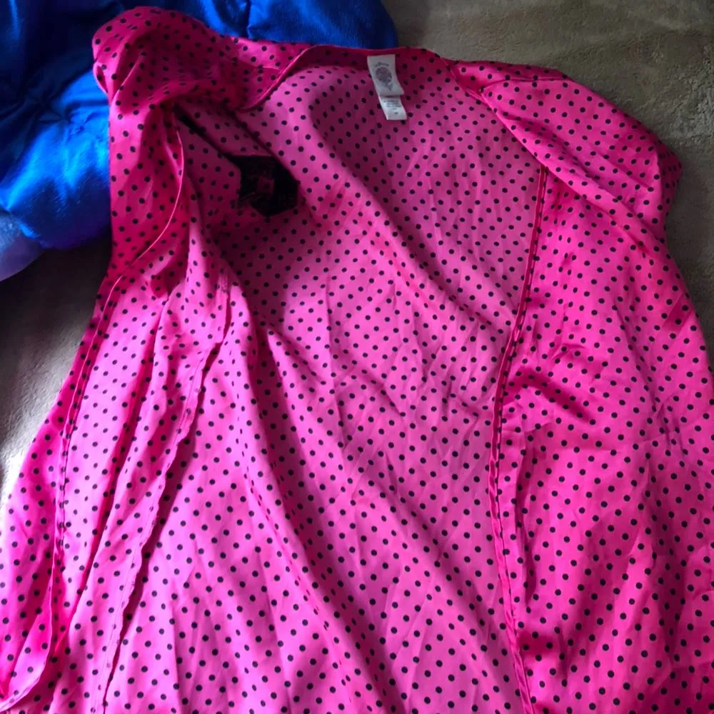 Polka Dot Silky Pajamas Pink - Image 4