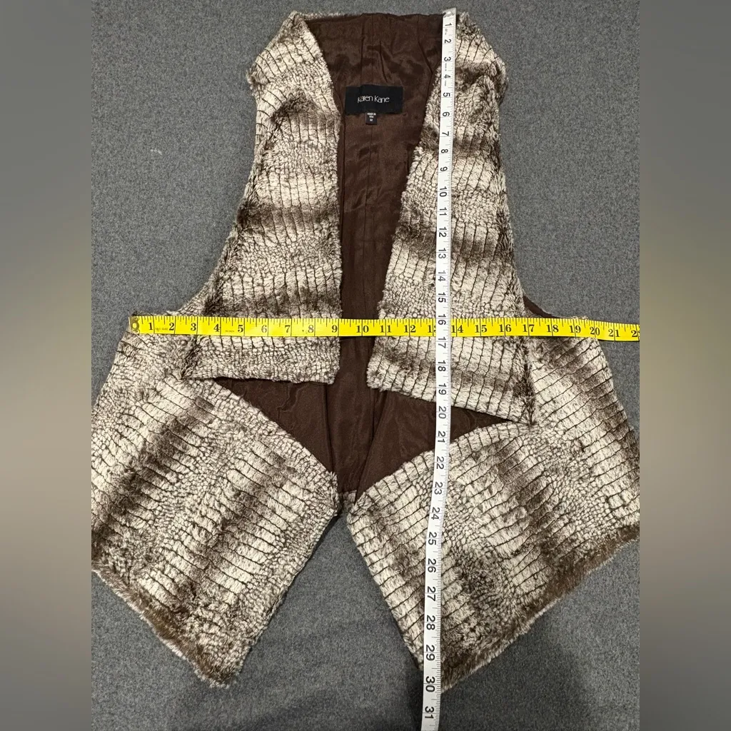 Karen Kane Brown and Cream Textured Sweater Vest Size M - Image 3
