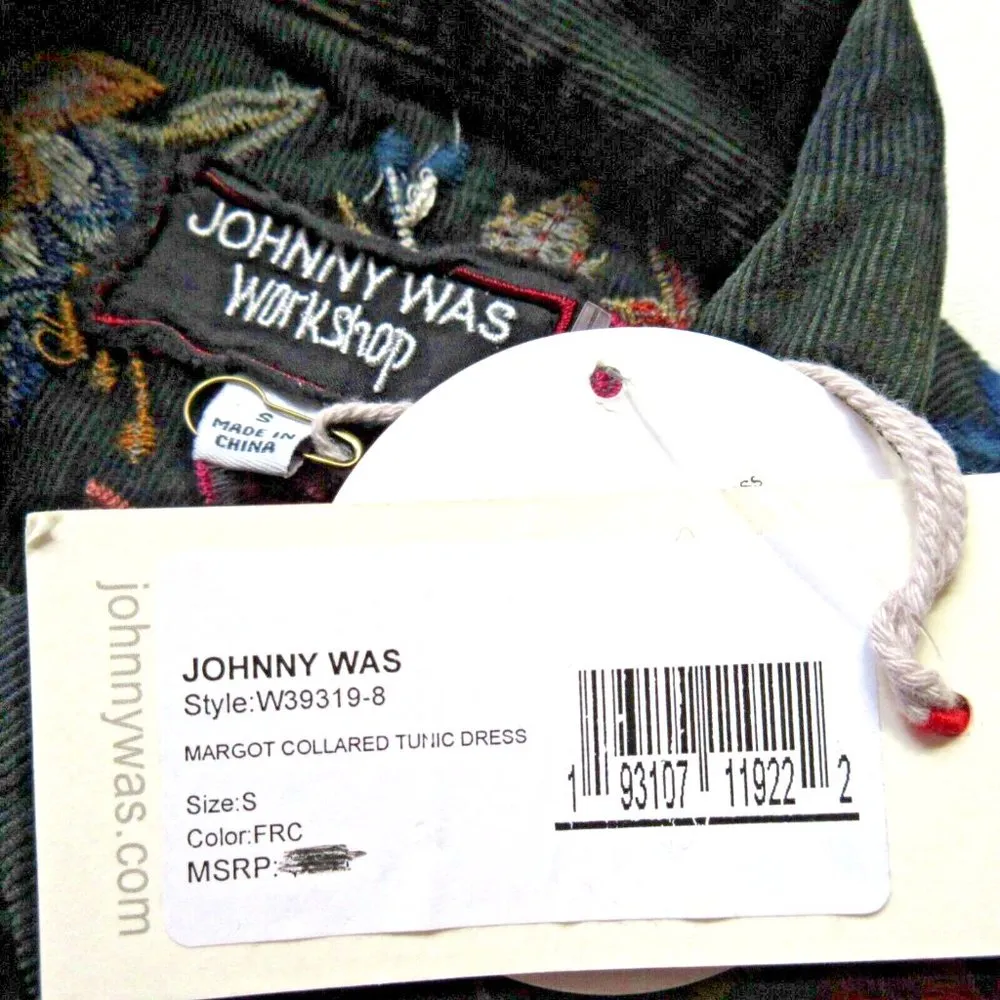 NWT Johnny Was Margot Collared Tunic in Forest Camouflage Camo Corduroy Dress S - Image 5