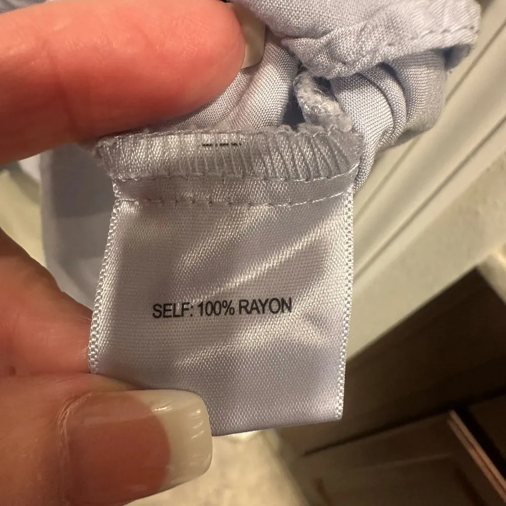 Blue Short Sleeve Boxy Blouse with Peter Pan Collar Size 1X - Image 7