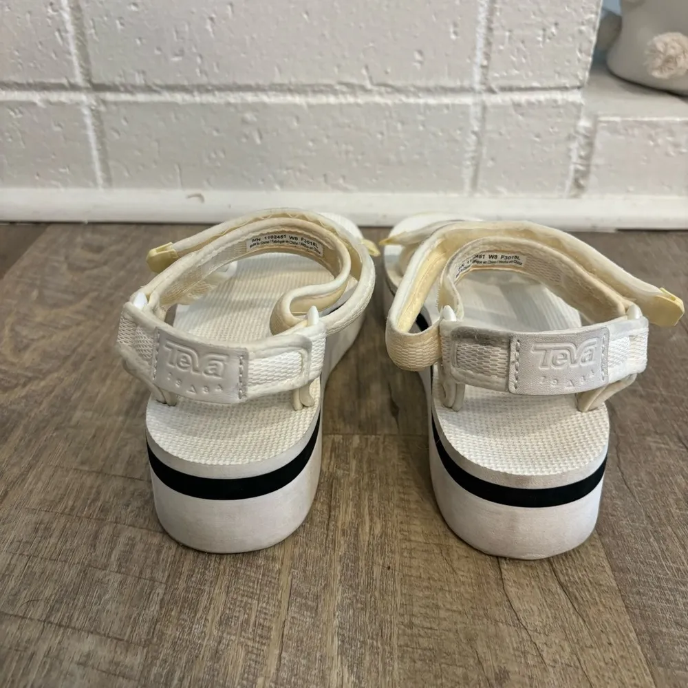 TEVAS platform white sandals - Image 2