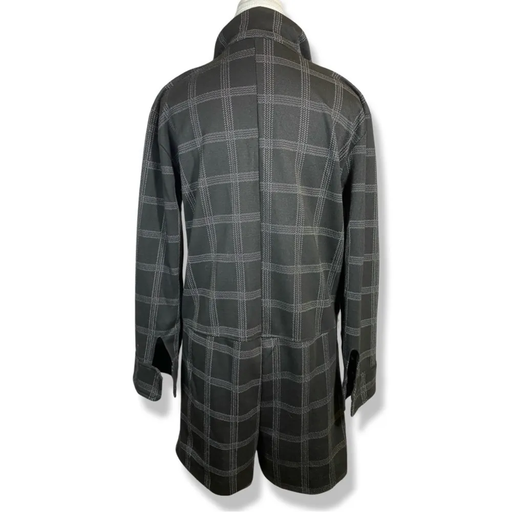 ⭐️ZARA Plaid Flannel Front Zip Long Sleeve Shirt Romper - Image 3