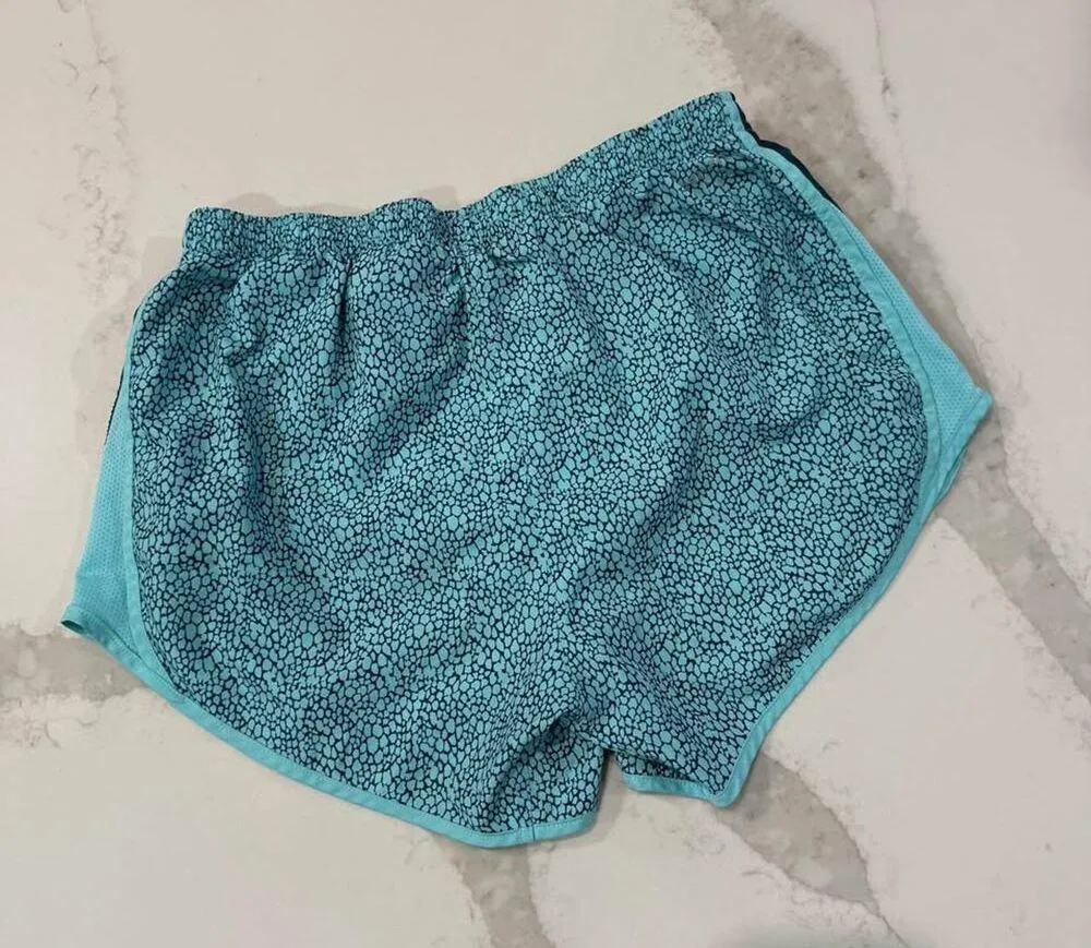 Nike Dri-Fit Tempo Running Shorts Women’s Small Teal Green/Geometric Dot Print - Image 5