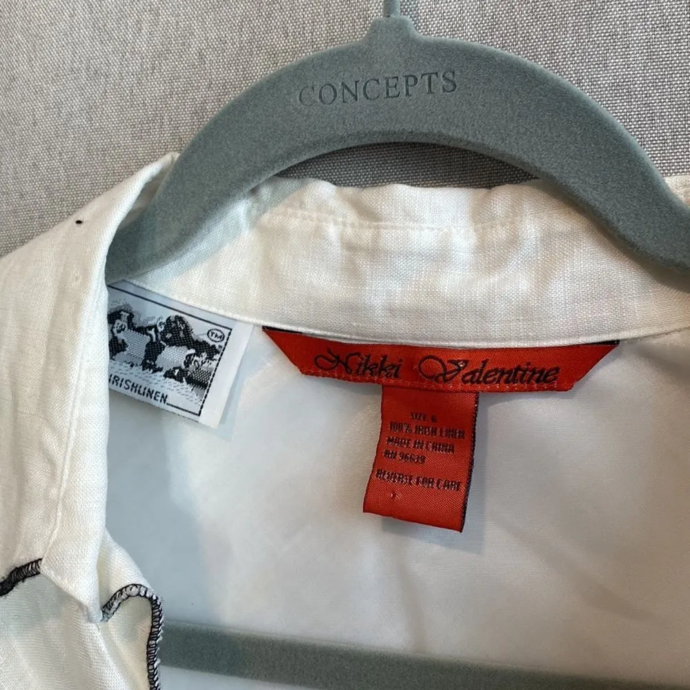 Nikki Valentine lace up linen dress Black Size 6 - Image 4