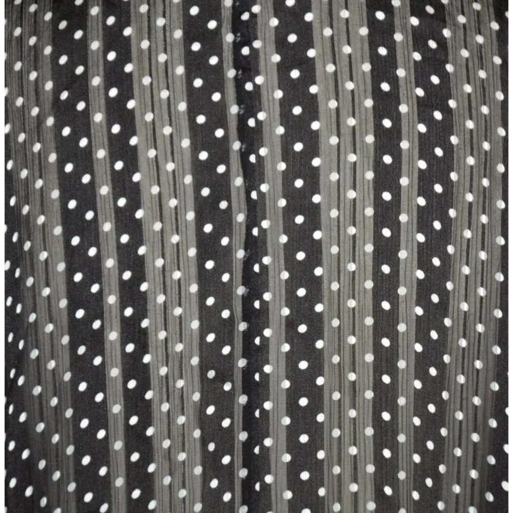 Lane Bryant Black Polka Dot Button Front Sheer Blouse Plus Size 22W 24W Tunic - Image 8