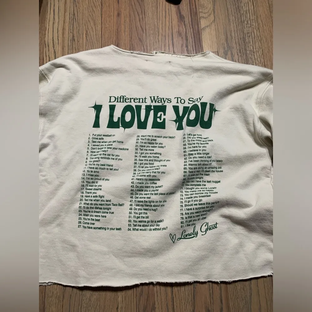 Lonely ghost different ways to say I love you sweatshirt large - Image 8