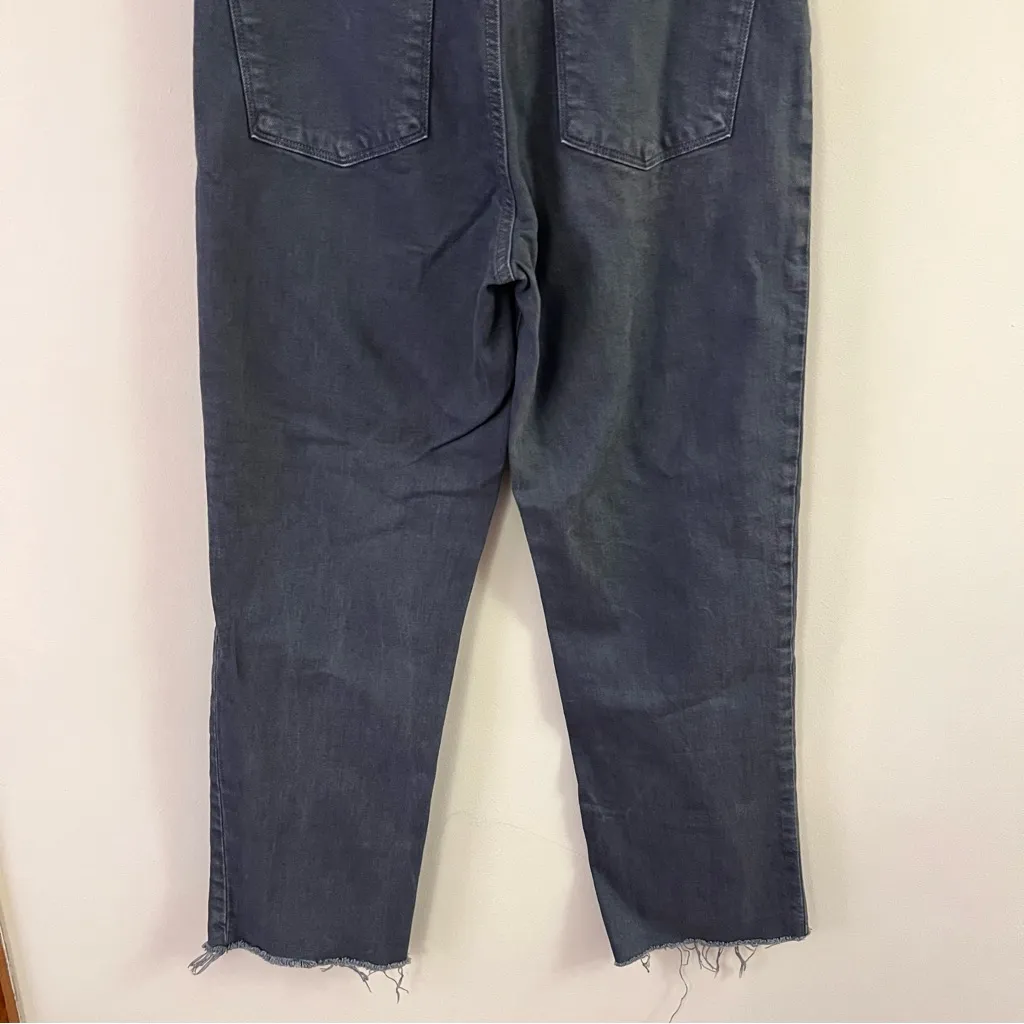 J Brand Jules High Rise Frayed Hem Straight Ankle Jeans Shady Gray Size 29 - Image 9