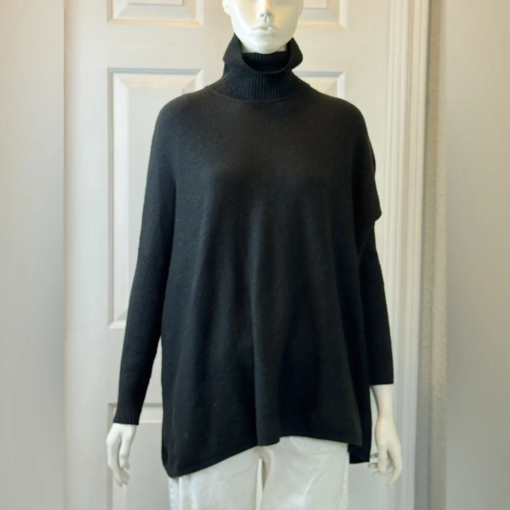 Joseph A Comfy Rayon Blend Black Crew Neck Sweater Size Small - Image 2