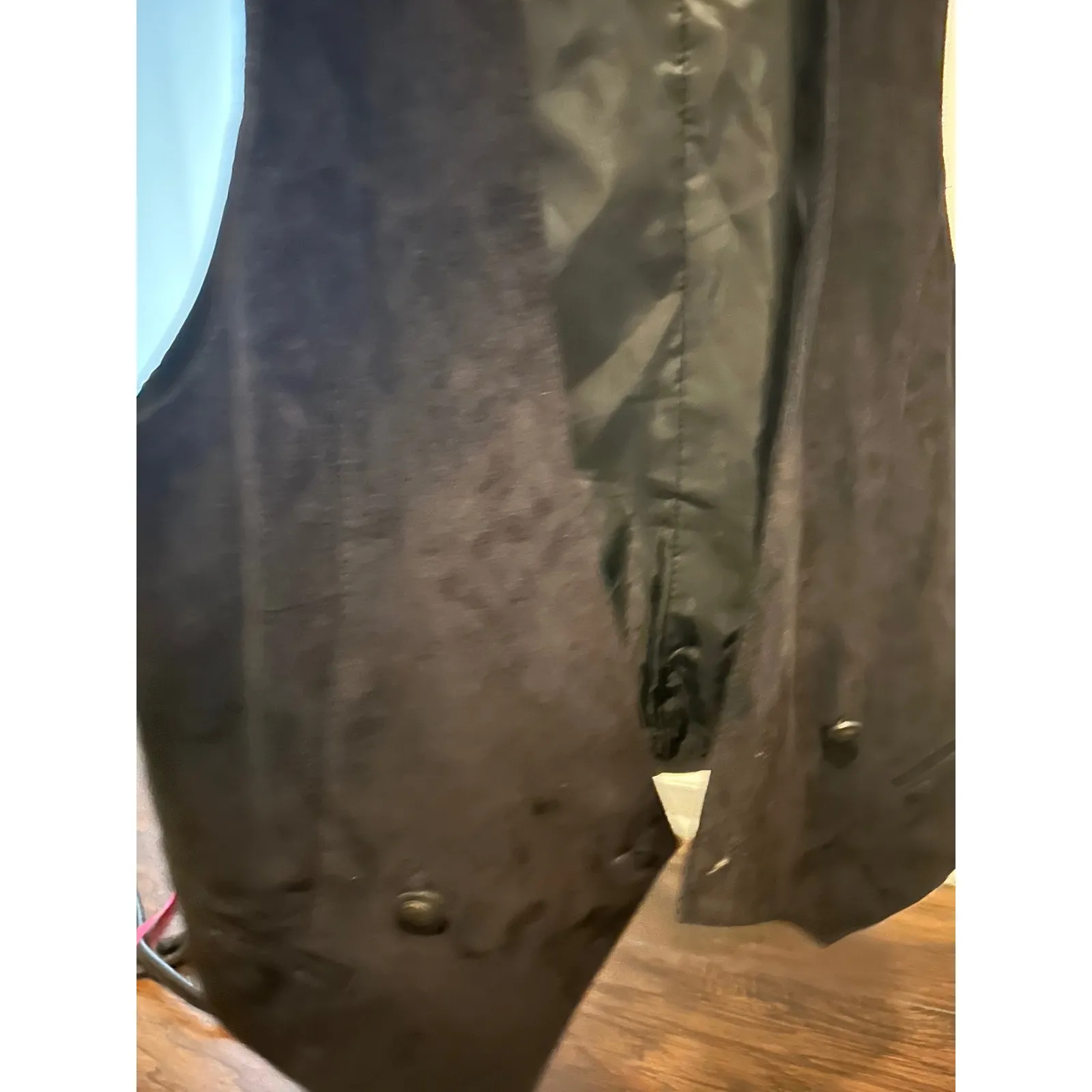 Forenza Leather Vest‎ Double Breasted Career Party Vest Black Size L - Image 4