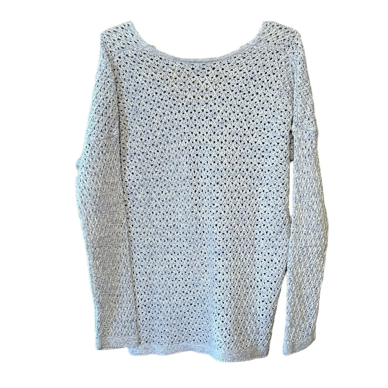 J. Jill Woman's Light Blue Thick Knit Casual Cotton Sweater Size Medium - Image 5