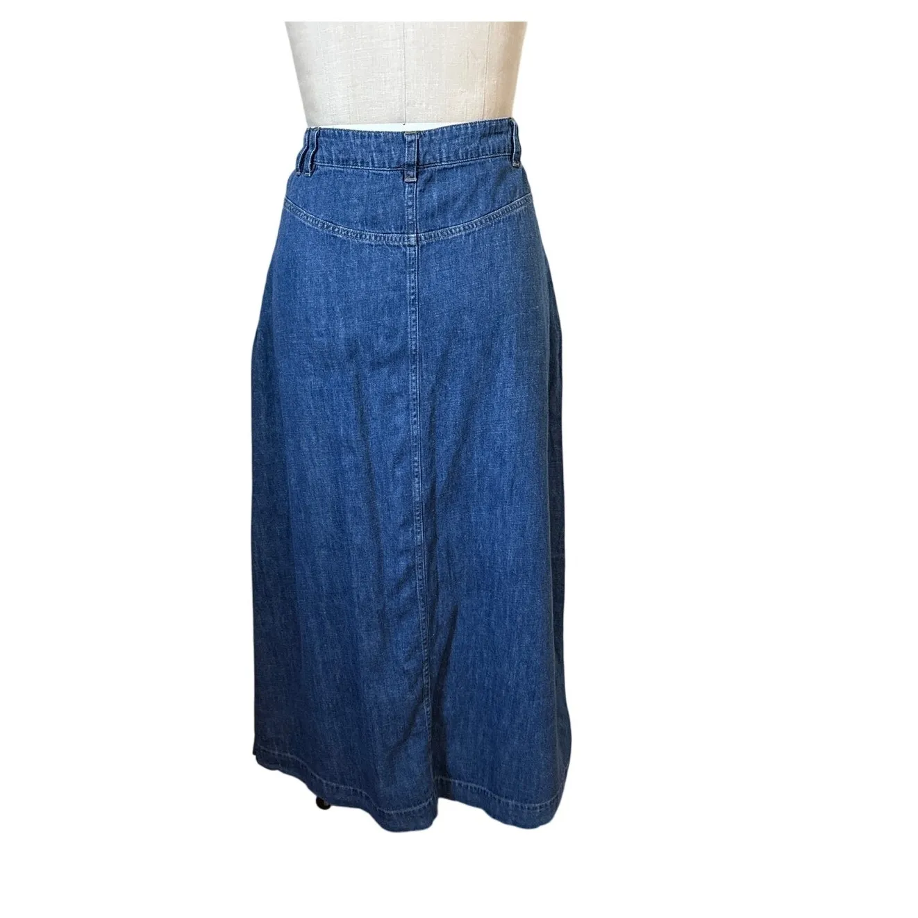 Poetry A-Line Midi Length Denim Skirt Size Large - Image 2