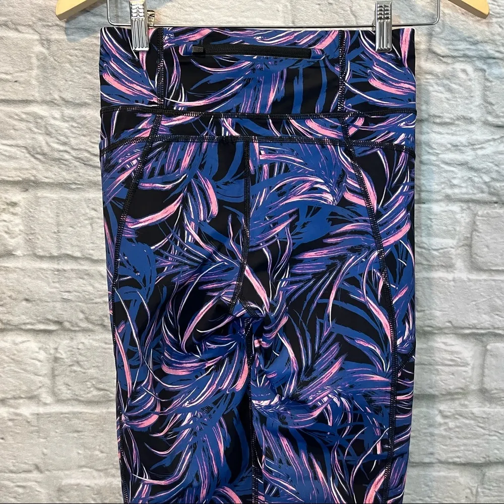 NWT Sweaty Betty The Zero Gravity Neon Palm Leaf 7/8 Stretch Workout Leggings S - Image 10