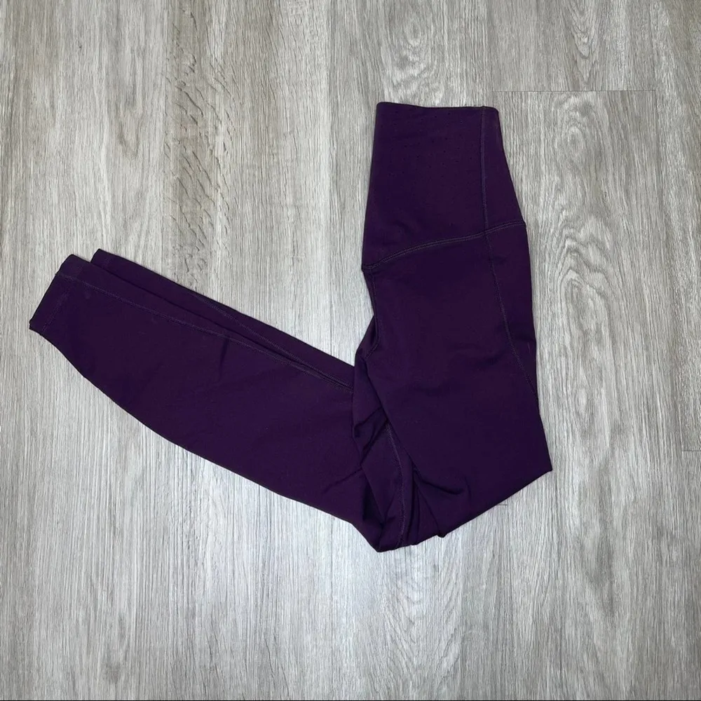 Nike Dark Purple Dri-Fit High Waist Full Length Workout/Training Leggings sz XS - Image 2