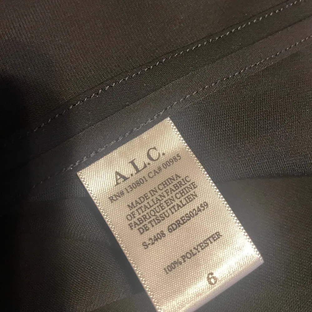 A.L.C. Black Mini Dress Asymmetrical 6 Basic Staple Party Cocktail Workwear - Image 7