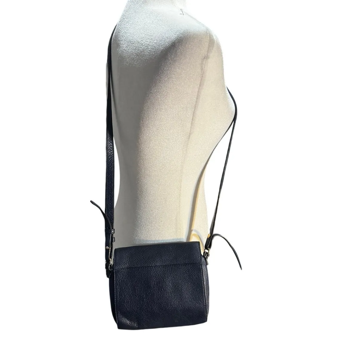 Brooks Brothers Genuine Leather Crossbody Bag Navy | Rare Style - Image 2