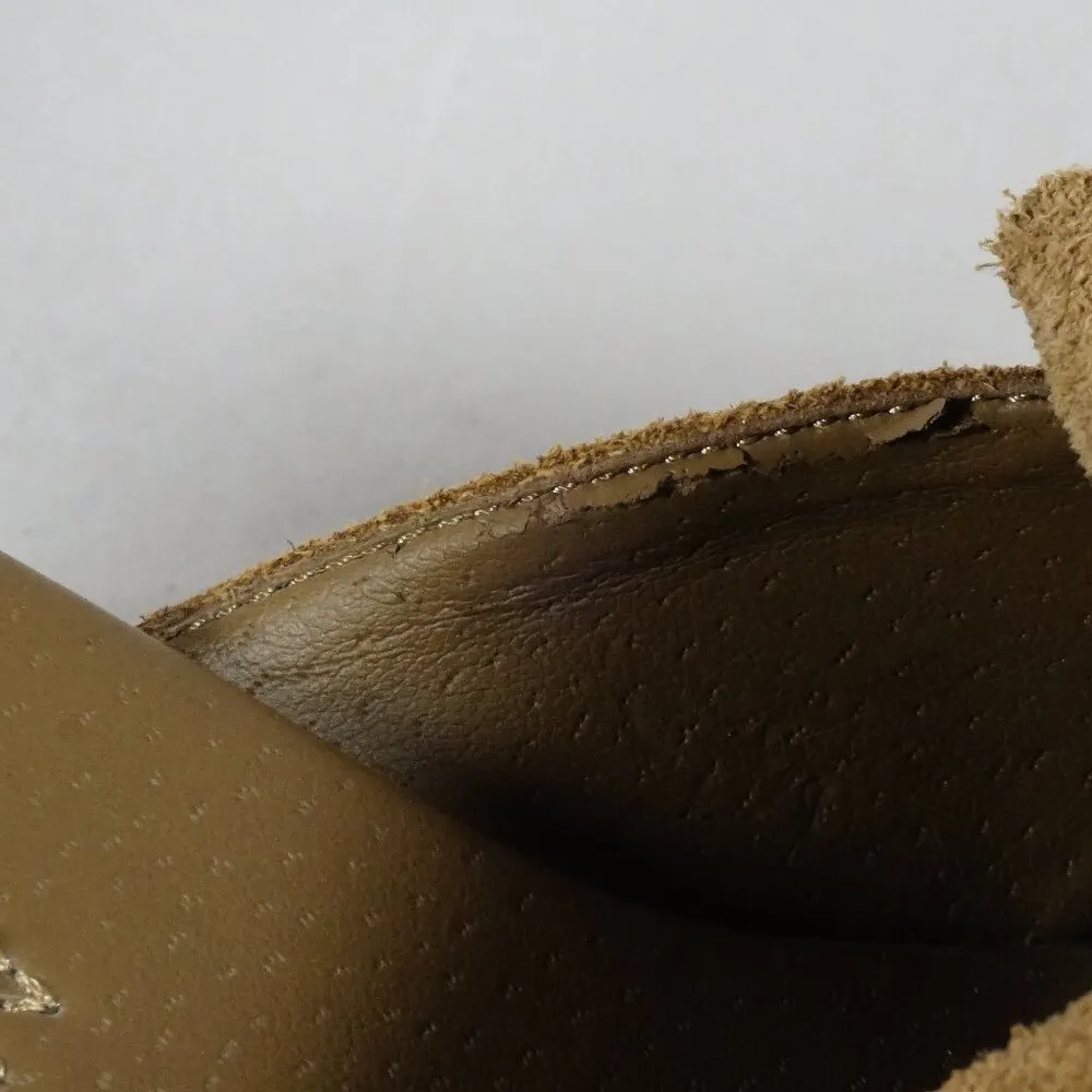 Truflex Kona Leather Tan High Heel Clogs Mules Boho Platform Shoes Size 7B - Image 9