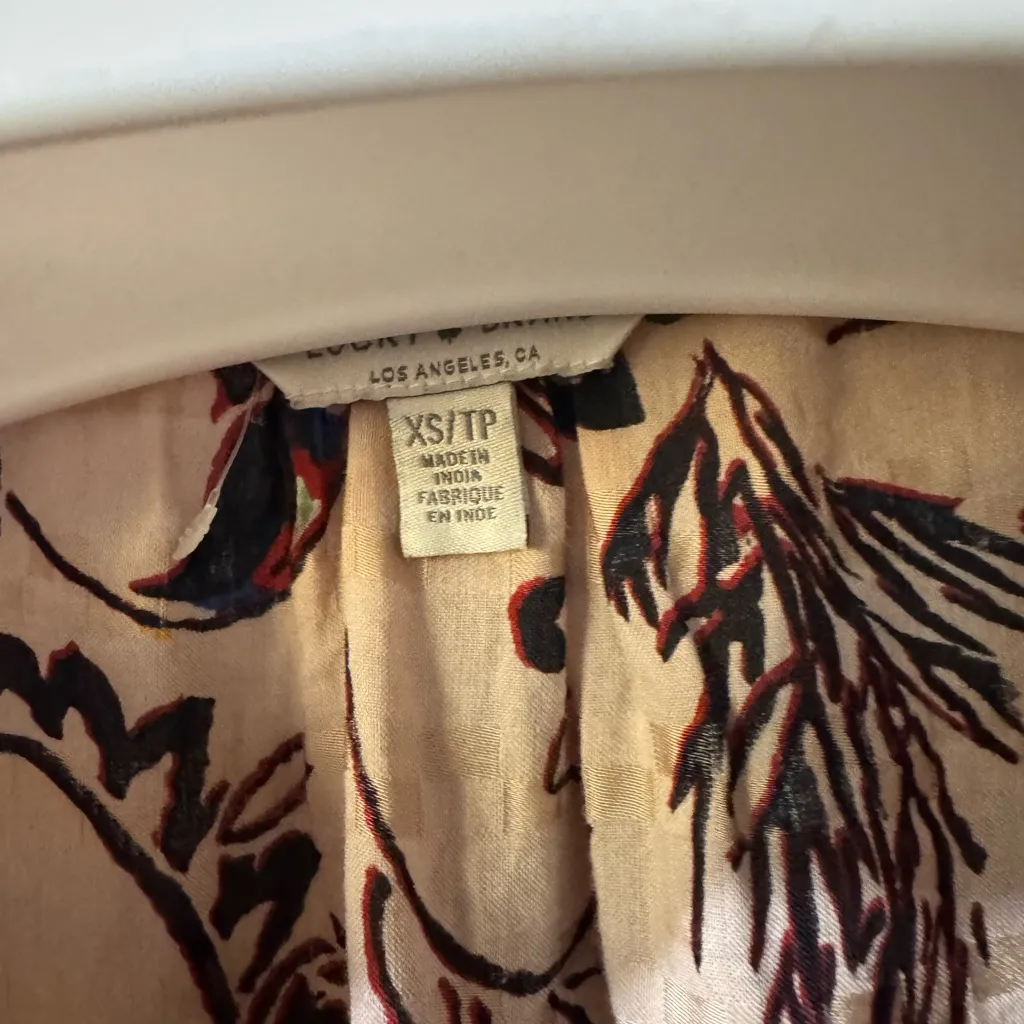 XSmall /small bohemian style LISA BORDER PRINT DRESS | Lucky Brand - Image 8