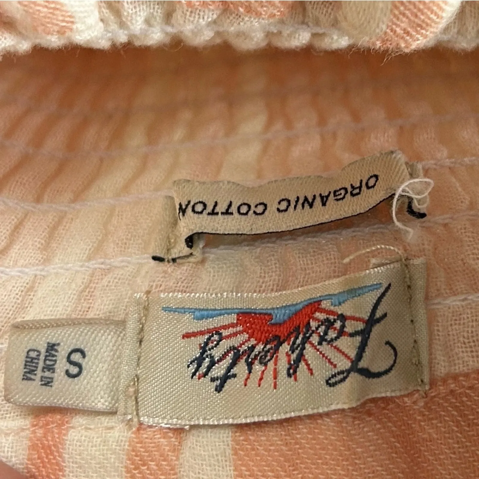 Faherty Dream Cotton Gauze Lakeview Dress in Sepia Stripe Size Small Gently Used - Image 4