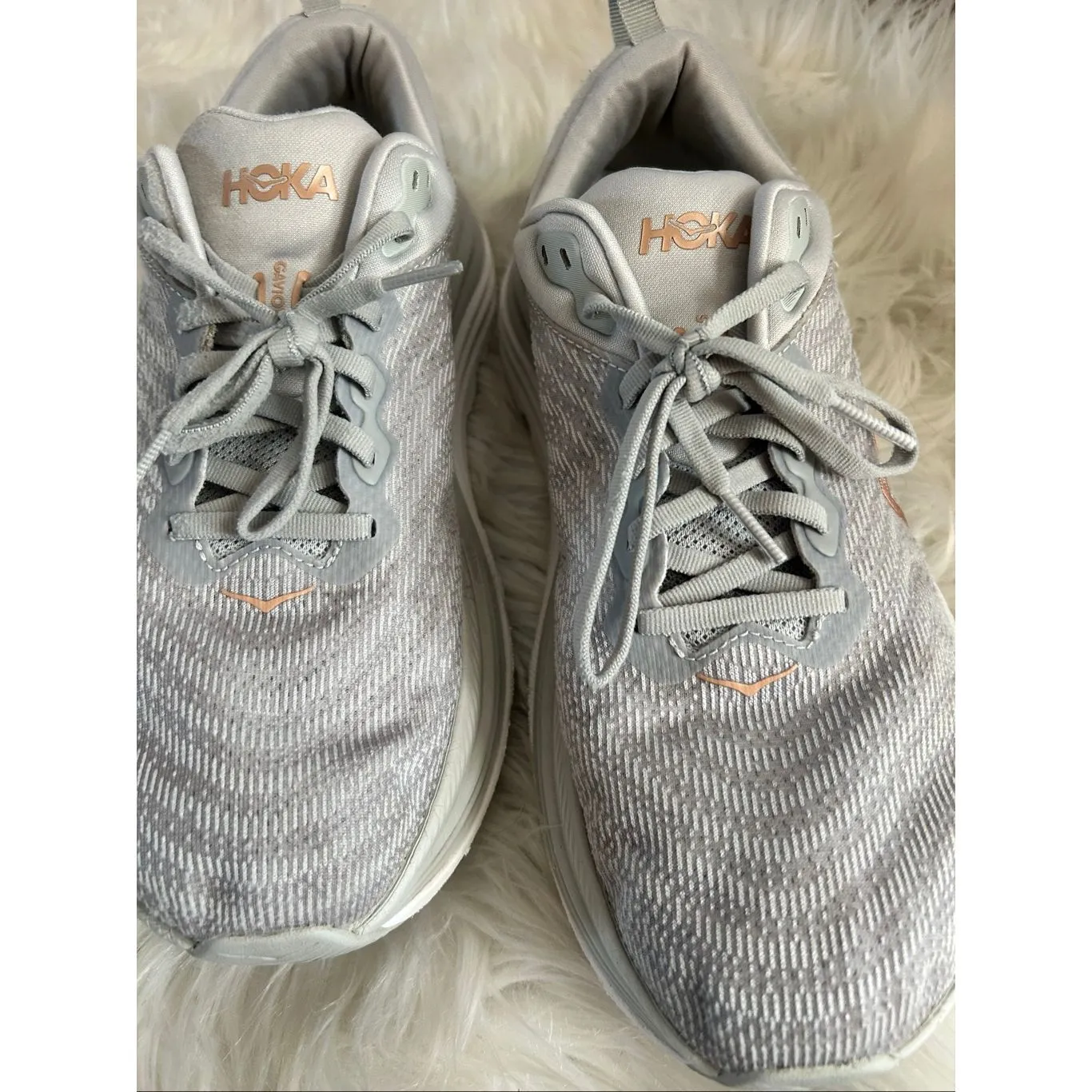 Hoka One One Gaviota 5 Womens Sz 11B Running Athletic Gary Lace-Up Sneakers - Image 4