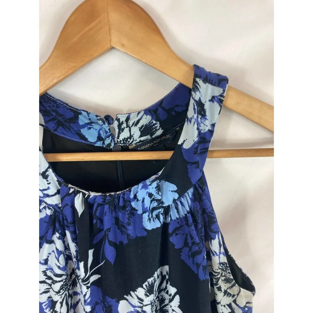 Banana Republic Floral Print High Neck Dress Size 0 - Image 2