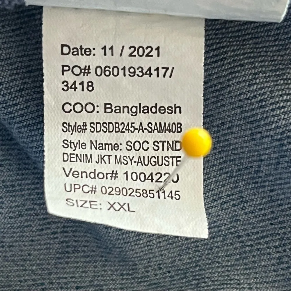 Social Standard by Sanctuary Denim Jean Jacket Blue Cotton Blend - Image 10