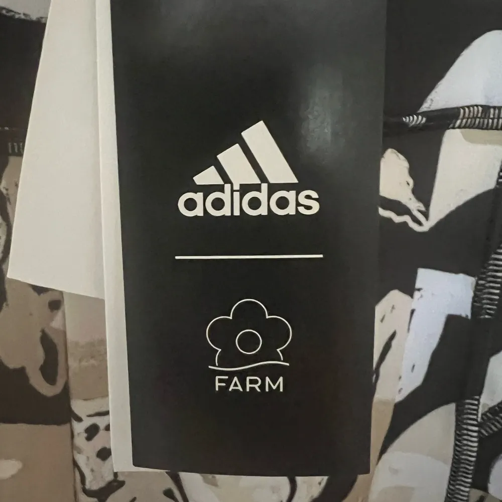 Adidas X Farm Rio High Rise Tight Fit Leggings NWT XS Black - Image 6