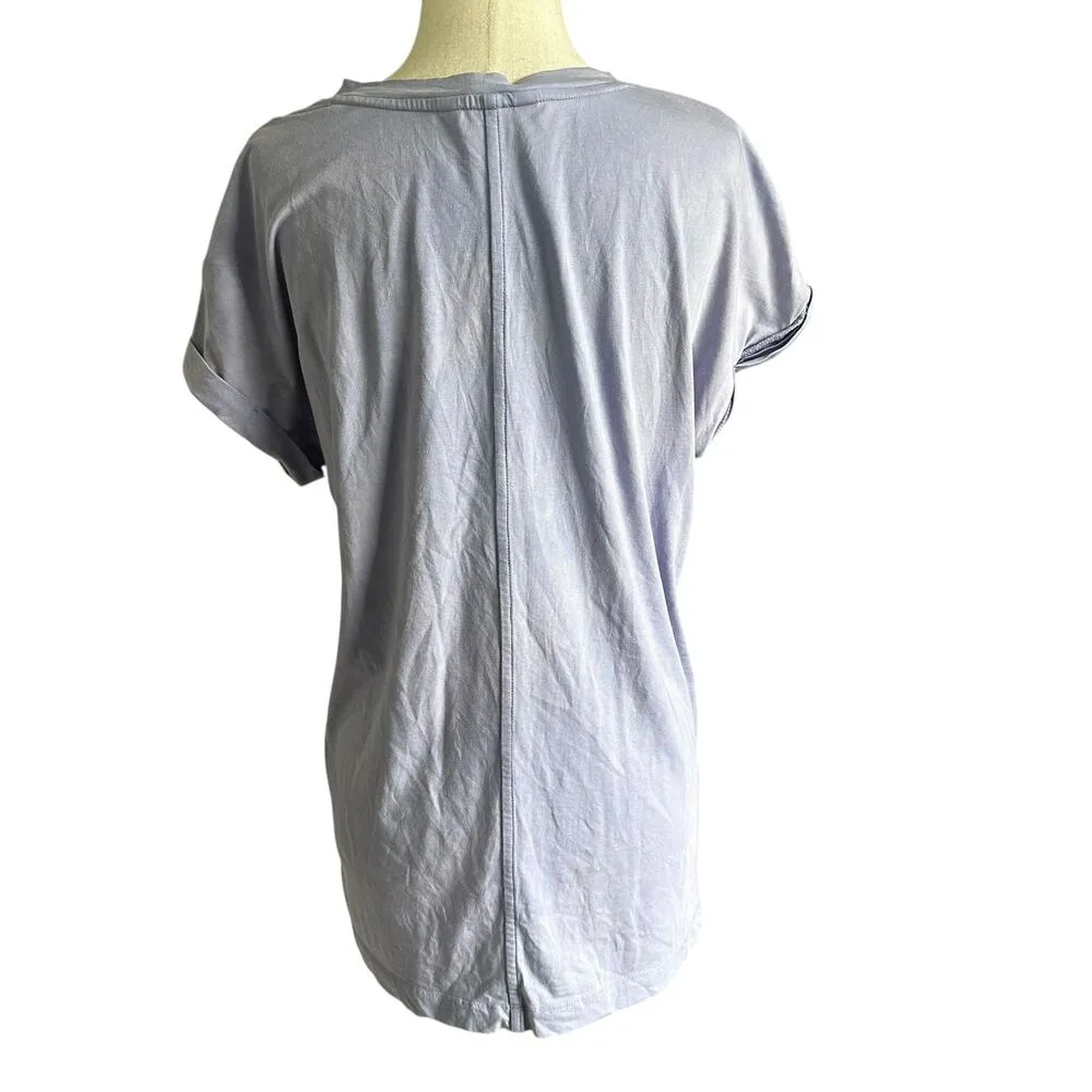 Banana Republic Purple V-Neck T-Shirt Women Basic Top Size Small | 50-43 - Image 2