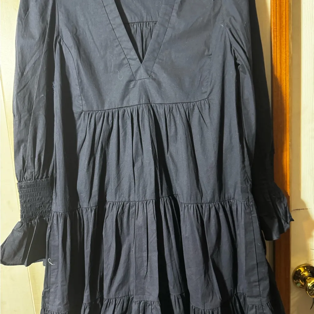 Blue Ruffled Long Sleeve Tiered A - Image 2