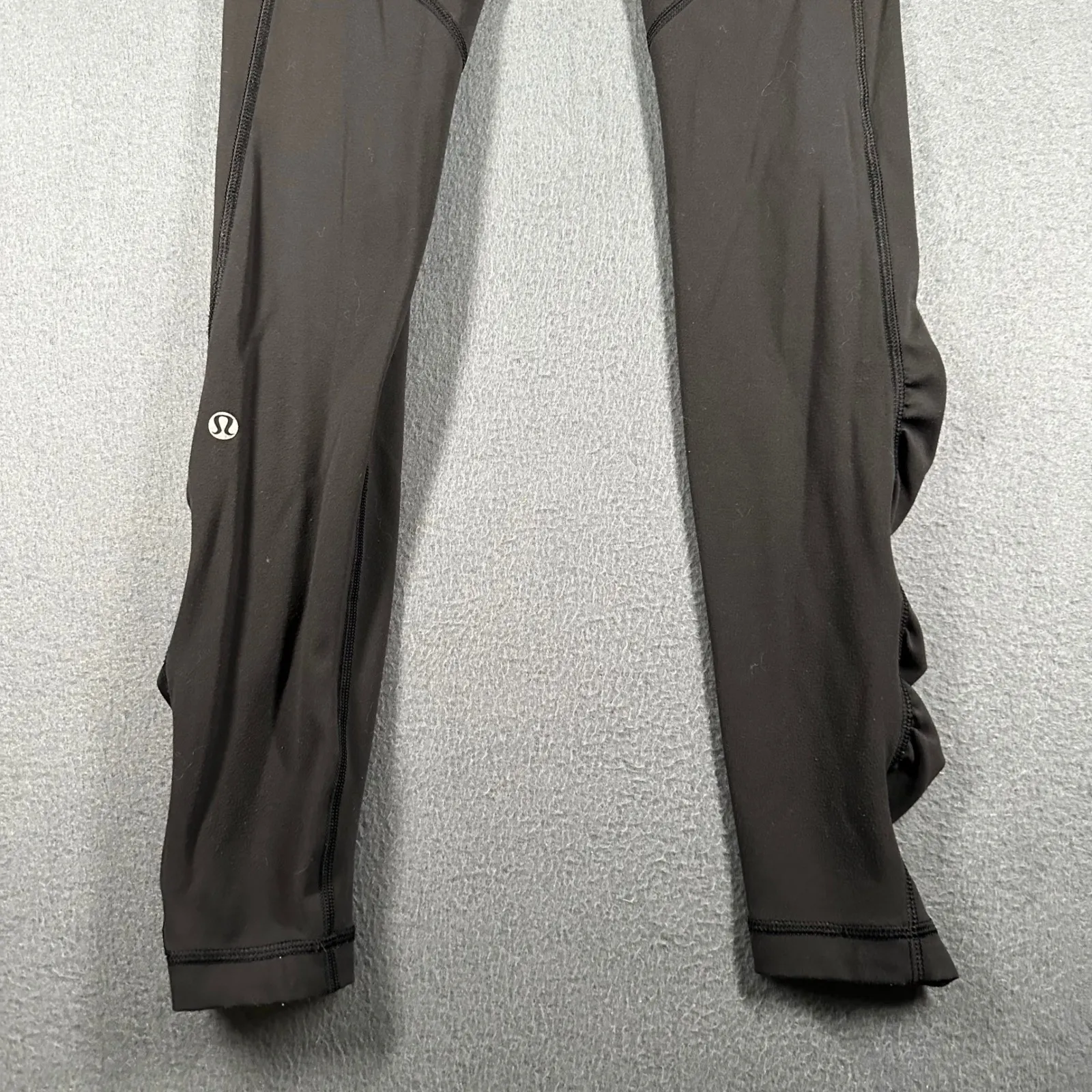 Lululemon Speed Tight III Ruched Leggings Womens 4 Black Pull On Pockets - Image 11