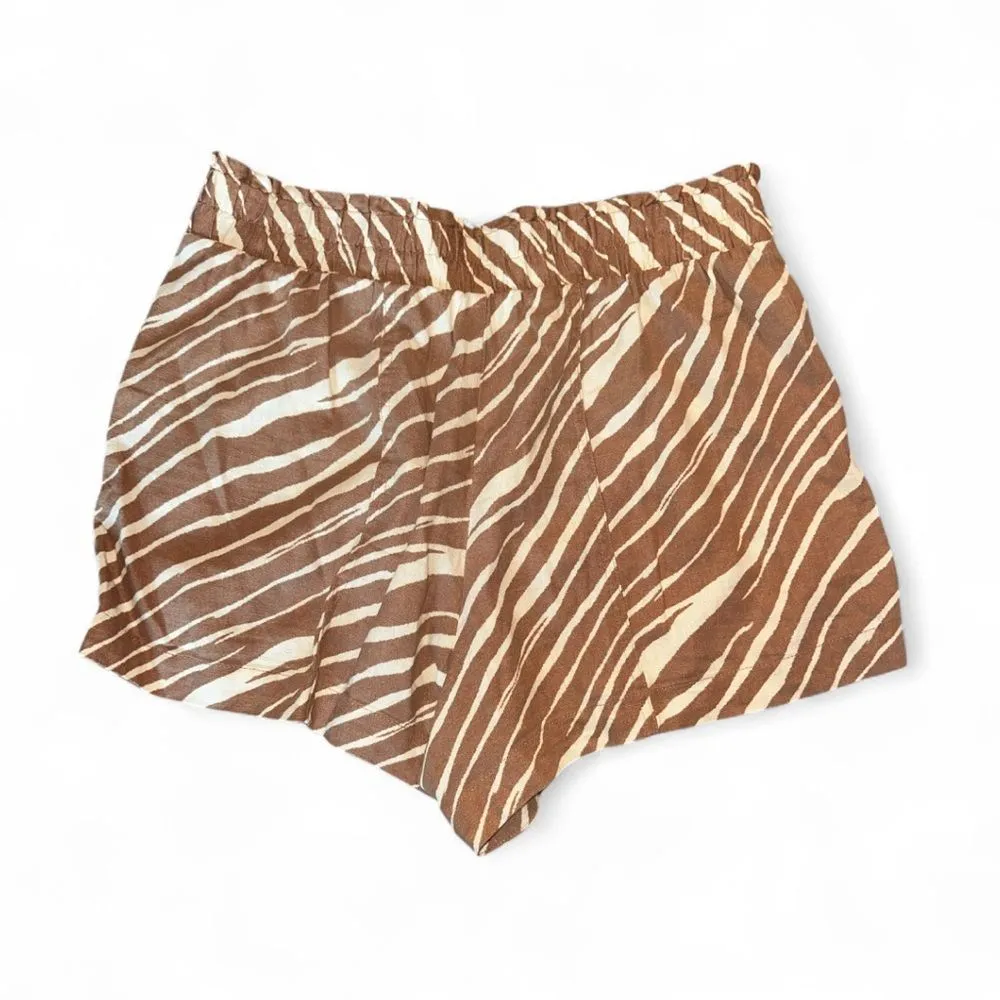 a new day High Waist Tan Zebra Print Shorts. Size M - Image 6