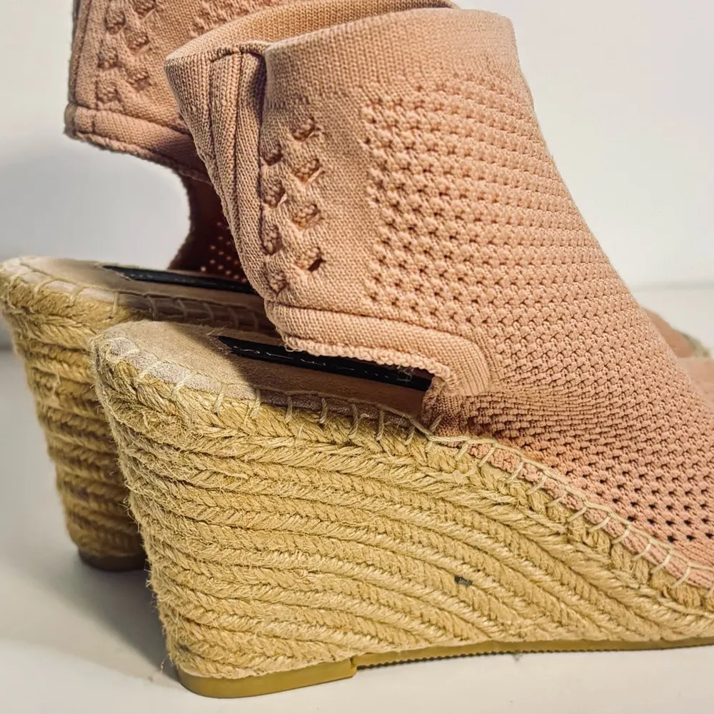 Steven by Steve Madden Loca Knit Pink Espadrille Wedge Size 9.5 - Image 9