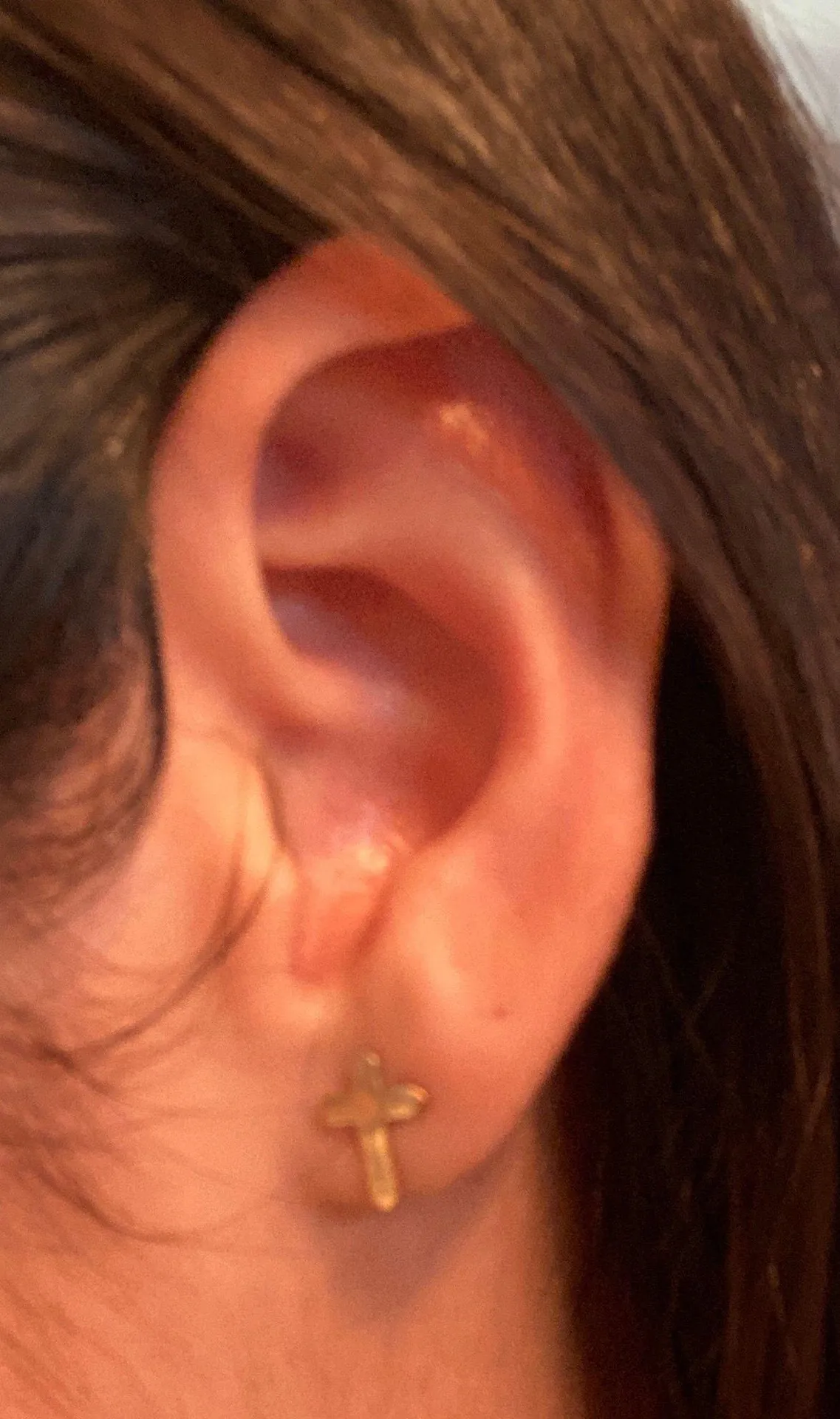 Gold Cross Earrings - Image 3