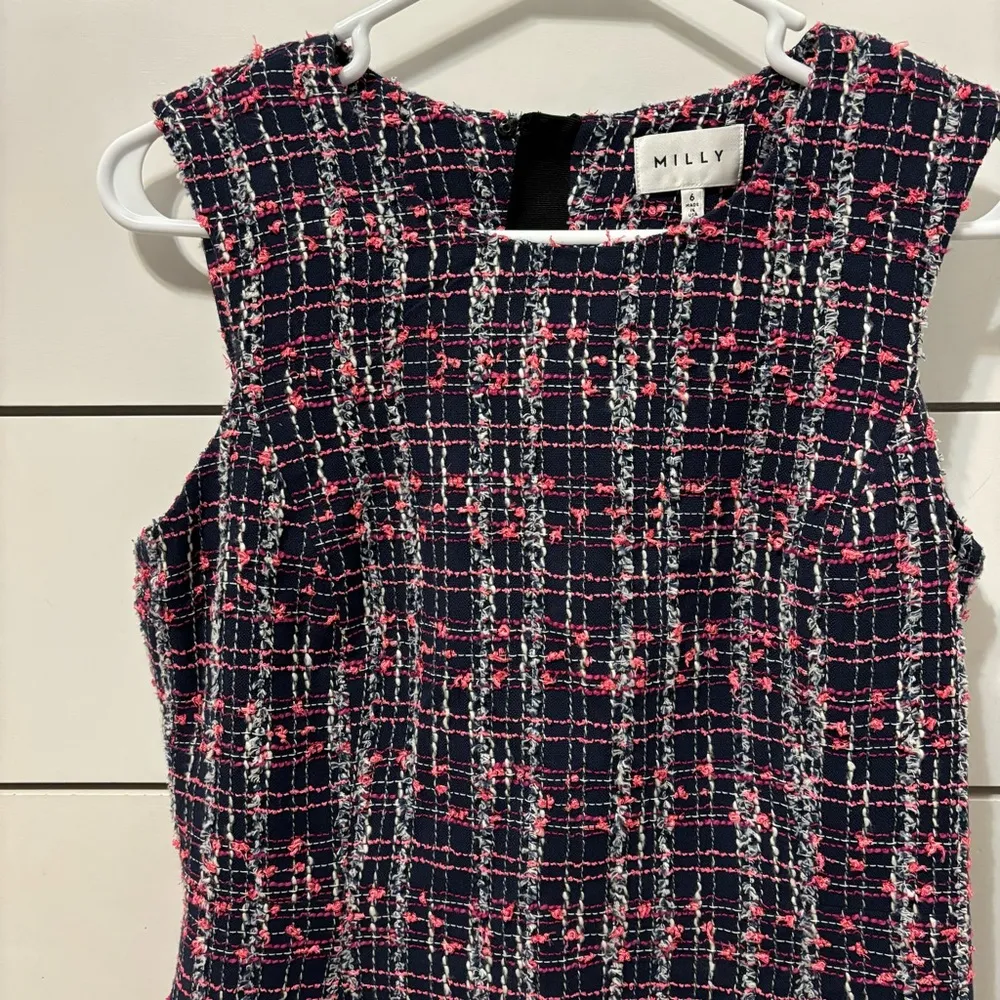 MILLY Coco Tweed Sheath Dress - Image 5