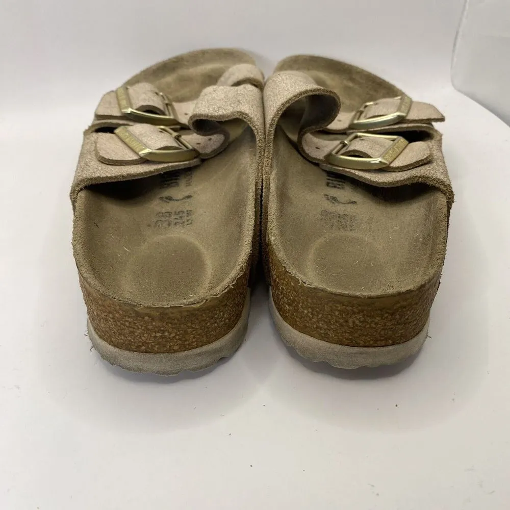 Birkenstock Arizona Womens Metallic Pink Sandals Slides Size 38N US L7 M5 Narrow - Image 5